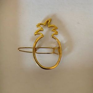 New Gold-tone Pineapple hair barrette 🍍💁🏻‍♀️